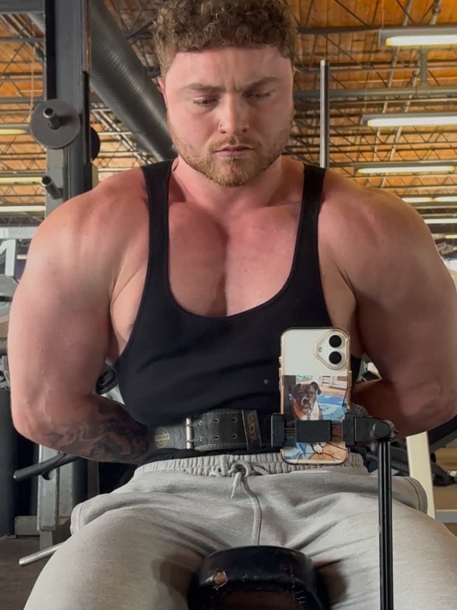 Ethan Gough training in the gym